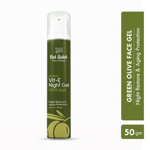 Nat Habit Active Olive Vit | E Night Face Gel