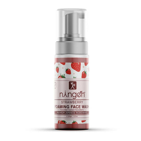 Ningen Strawberry Foaming Face Wash