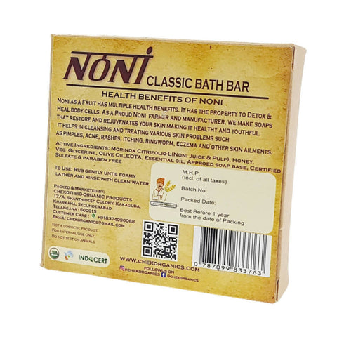 Chek Organics Body Hues Noni Fruit Classic Bath Bar