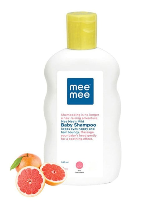 Mee Mee Mild Baby Shampoo with Fruit Extract bottle of 200 ml Shampoo X 2