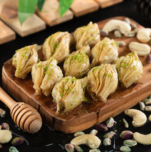 The Baklava Box Pistachio Midye Baklava