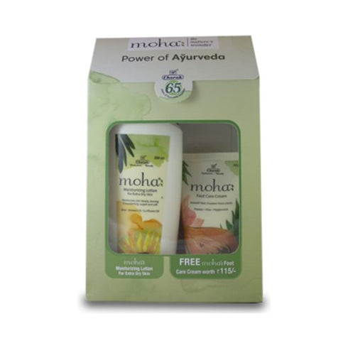 Moha Moisturizing Lotion 200ml with Free Foot Cream 50gm,bottle of 200 ml Lotion