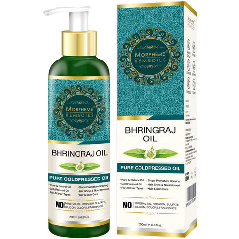 Morpheme Pure Bhringraj Hair Oil bottle of 200 ml Oil