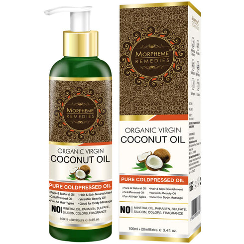 Morpheme Pure Organic Virgin Coconut Oil bottle of 120 ml