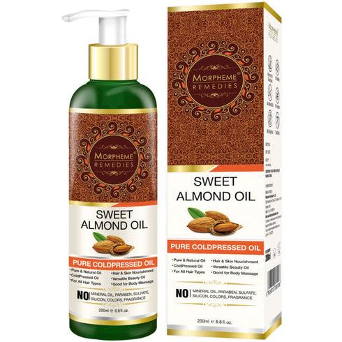 Morpheme Remedies Pure Coldpressed Sweet Almond Oil bottle of 200 ml