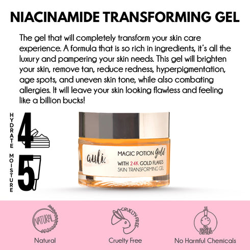 Auli Magic Potiongold With 24Kgold Flakes Skin Transforminggel 60g