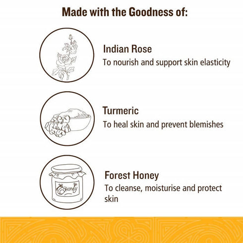 Soultree Indian Rose Face Wash With Turmeric & Honey