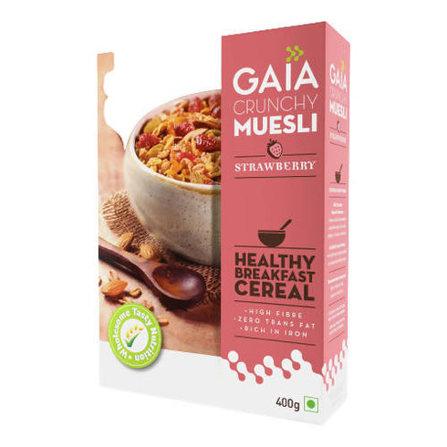 Gaia Crunchy Muesli-Strawberry