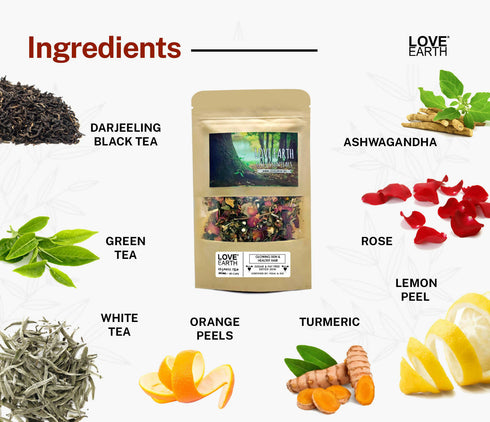 Love Earth Life Essentials Organic tea |Glowing Skin and Healthy Hair