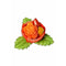 Designer(fancy) leaf flower with Tilaka and Turmeric Powder/Pasupu,Kumkuma Powder(1 piece)