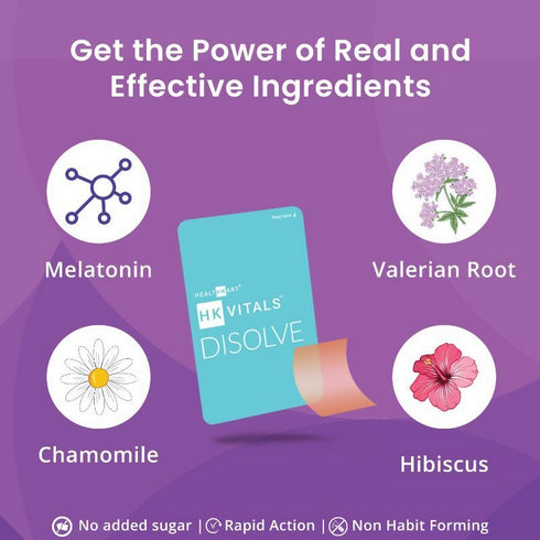 HK Vitals Disolve Melatonin Strips Mint Lemon Flavour