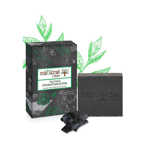 Natural Vibes Tea Tree and Activated Charcoal Soap