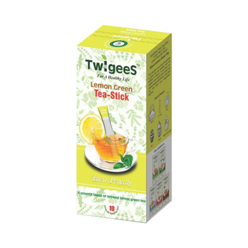 Nature & Nurture Twigees Lemon Green Tea Stick box of 10 tea bags