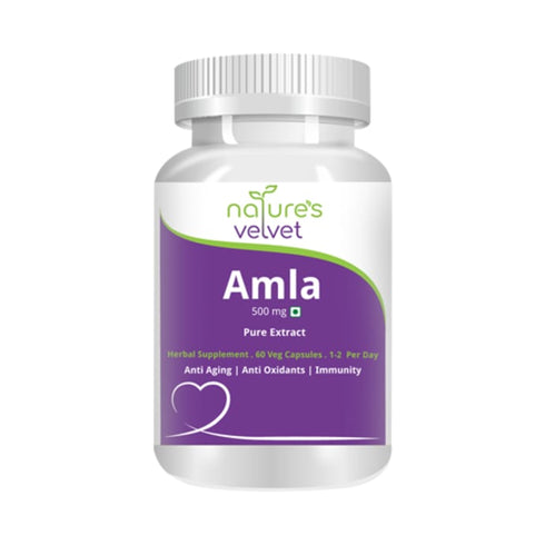 Natures Velvet Lifecare Amla Pure Extract 500mg Capsule bottle of 60 capsules