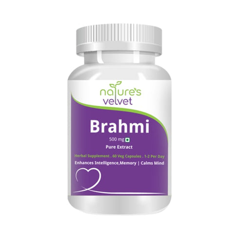 Natures Velvet Lifecare Brahmi Pure Extract 500mg Capsule bottle of 60 capsules