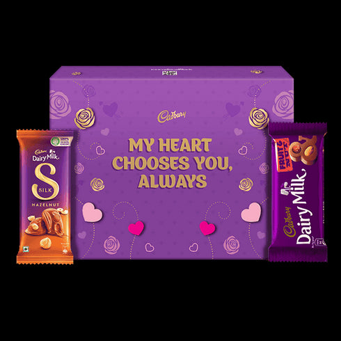 Cadbury Valentines Gift Box with Silk and Dairy Milk chocolates