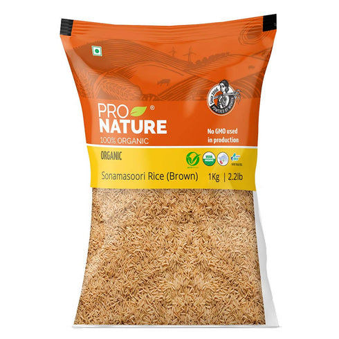 Pro Nature Organic Sonamasoori Rice |Brown