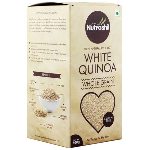 Nutrashil White Quinoa box of 500 gm Seeds