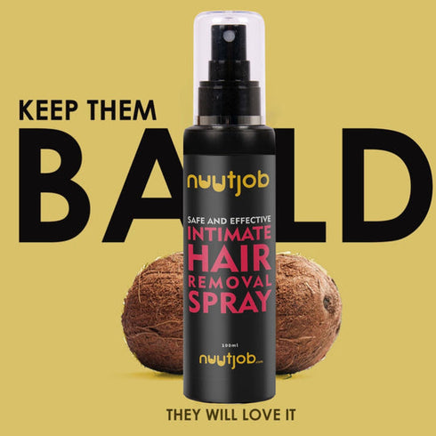 Nuutjob Complete Hair Removal Care Kit | Hair Removal Spray Ayurvedic Formulation + Intimate Brightening cream + Hair Reducer Gel | 260 ml combo pack