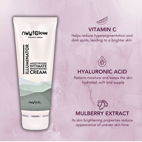 Nuutjob NuutGlow | Vitamin C Infused Intimate Moisturizing and Brightening Cream | 100 ml