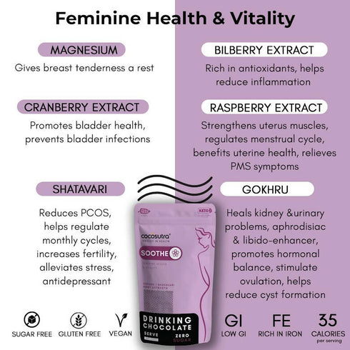 Cocosutra Lite Soothe Sugar Free Drinking Chocolate Mix