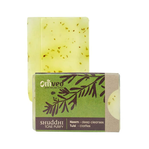 Omved Handmade Neem & Tulsi Soap,packet of 125 gm Soap