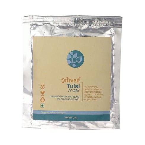 Omved Tulsi Mask,packet of 25 gm Face Mask X 2