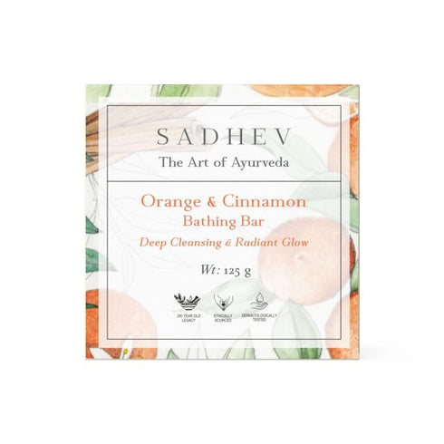 Sadhev Orange & Cinnamon Bathing Bar 125g