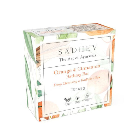Sadhev Orange & Cinnamon Bathing Bar 125g