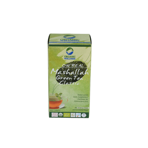 Organic Wellness OW' REAL Mashallah Green Tea Classic Infusion Bags 25 tea bags