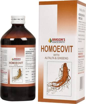 Bakson's Homoeovit with Alfalfa & Ginseng Syrup