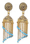 Light Blue Wind cham Style Oxidised Jhumka Earrings 20g