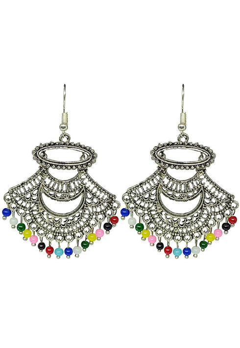 Multi Drops Oxidised Earrings