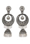 Oxidised Jhumka with Artificial Pearls Style Earrings 20g