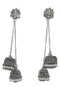 Key Chain Style Oxidised Jhumka Earrings 15g
