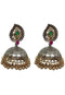 Golden and Silver Peacock Oxidised Jhumka Earings 20g