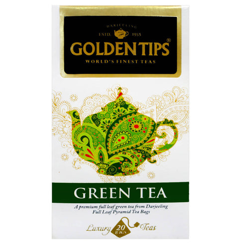 Golden Tips Green Tea Full Leaf Pyramid Tea Bags