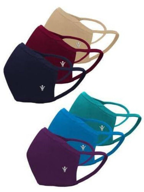 Ramraj Cotton Knitted Color Face Mask |3 Pieces Pack