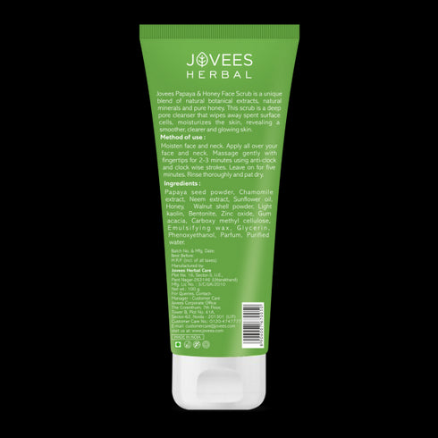 Jovees Herbal Papaya honey Face Scrub | With Honey Neem Extract