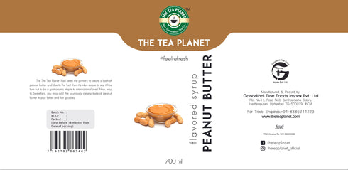 The Tea Planet Peanut Butter Syrup 700 ml