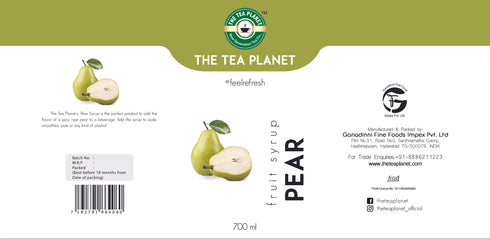 The Tea Planet Pear Syrup 700 ml