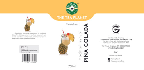 The Tea Planet Pina Colada Syrup 700 ml