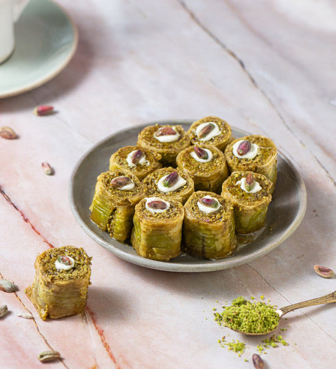 The Baklava Box Pistachio Twist Baklava