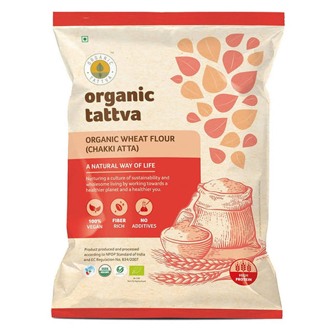 Organic Tattva Whole Wheat Flour | Chakki Atta