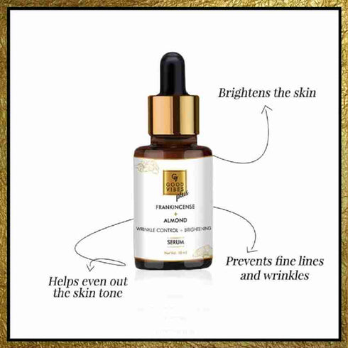 Good Vibes Frankincense & Almond Wrinkle Control & Brightening Serum 10ml
