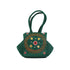 Green Cotton Mirror Work Purse