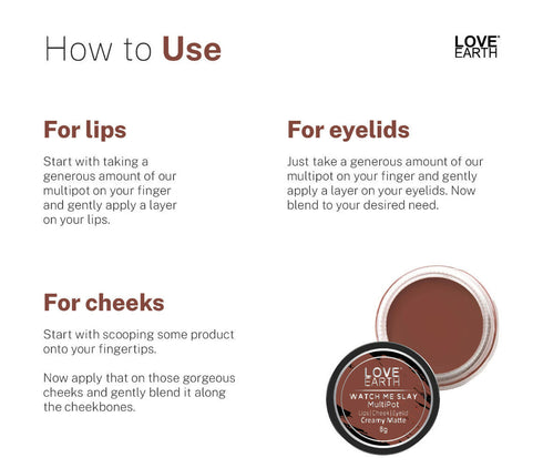 Love Earth Lip Tint and Cheek Tint MultipotWatch Me Slay