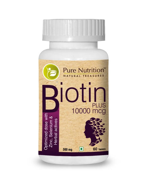 Pure Nutrition Biotin Plus 10000mcg Capsule | 60 capsules