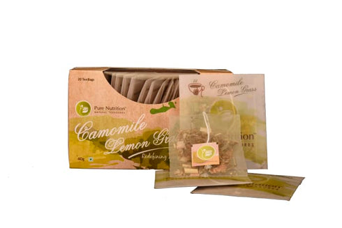 Pure Nutrition Camomile Lemon Grass Tea box of 20 tea bags
