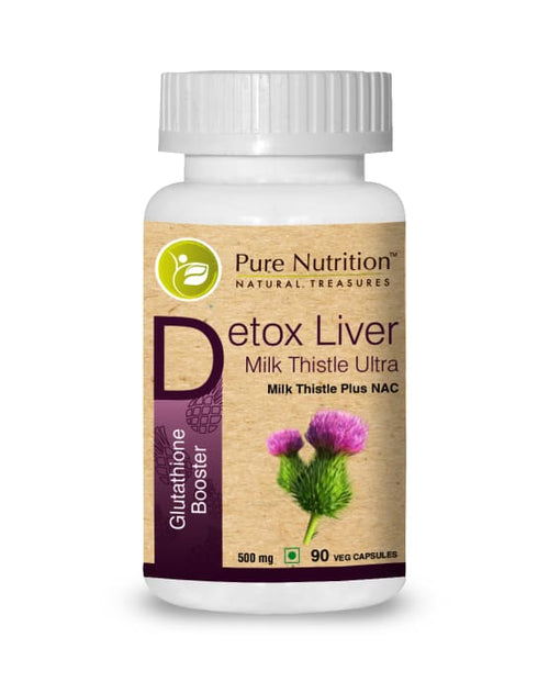 Pure Nutrition Detox Liver Milk Thistle Ultra Capsule, bottle of 90 capsules